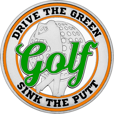Green "Golf" with Orange Outer Circular Borders